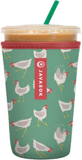 Sok It JavaSok Iced Coffee & Cold Soda Insulated Neoprene Cup Sleeve (Flew The Coop, Medium: 22-28oz)