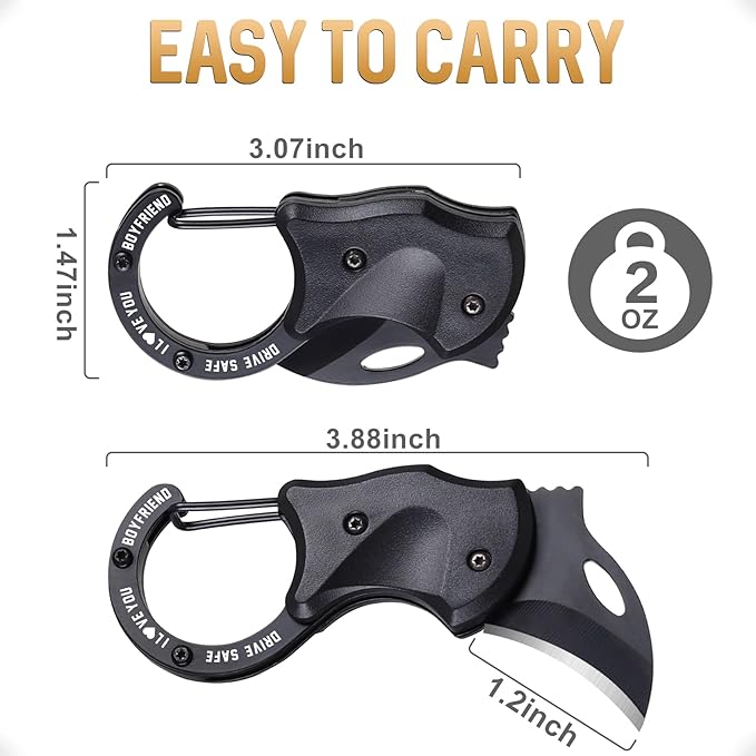 Gifts for Boyfriend Christmas, EDC Box Cutter, Christmas Birthday Gifts Ideas for Boyfriend, EDC Gadget Gift for Camping Hiking Fishing, Gift for Anniversary from Girlfriend