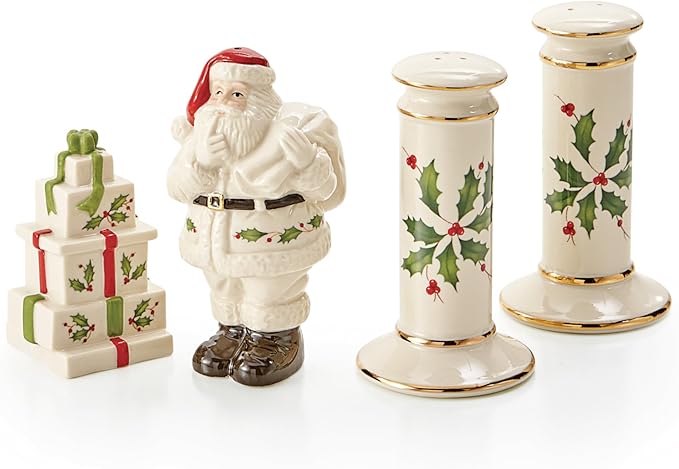 Lenox 840149 Holiday Salt & Pepper Set, Christmas Hosting