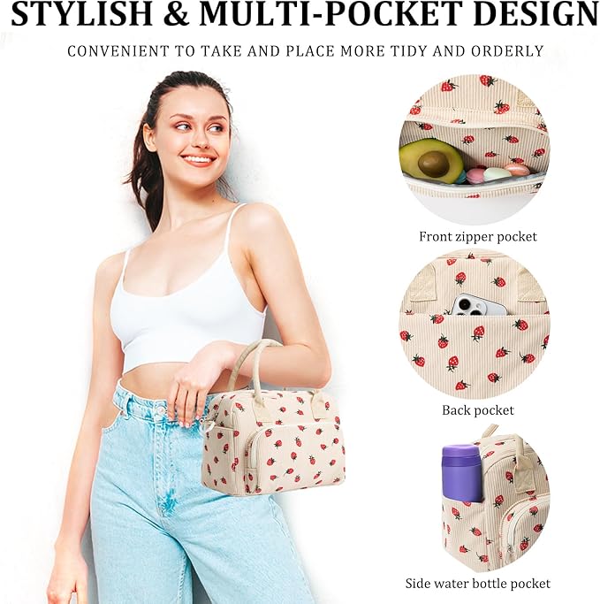 MEXS Insulated Lunch Bag for Women Men Large Reusable Lunch Box Adult Leakproof Portable Cooler Tote Bags for Work Picnic