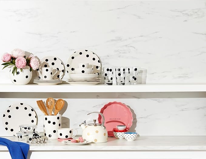 kate spade new york Deco Dot 12-Piece Dinnerware Set, White