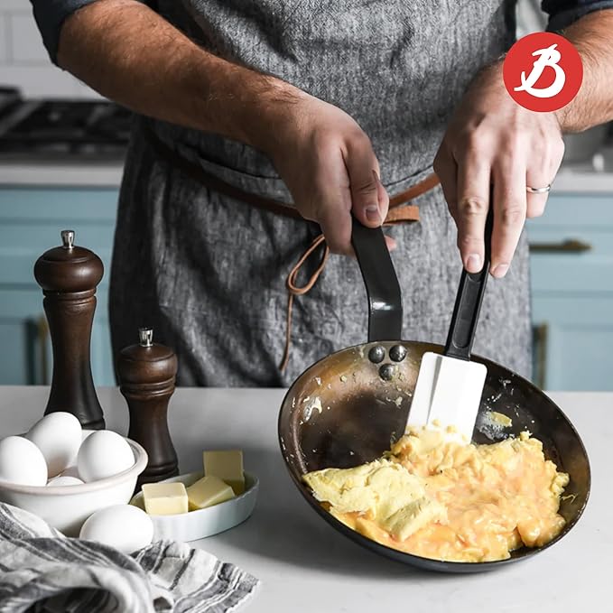 De Buyer MINERAL B Carbon Steel Omelette Pan - 11” Diameter, 8.3” Cooking Surface - PFAS, PFOA & PFOS Free - Made in France