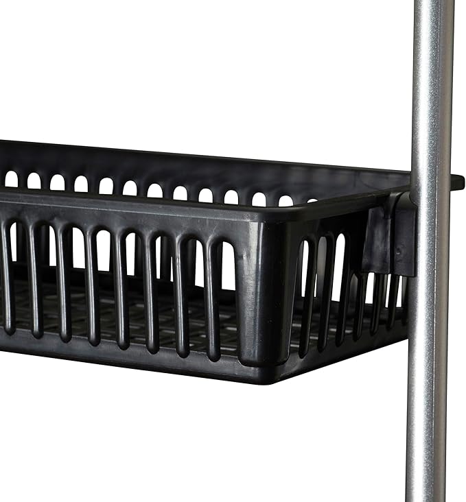 Household Essentials Black 6-Tier Basket Over-The-Door Organizer (2157-1)
