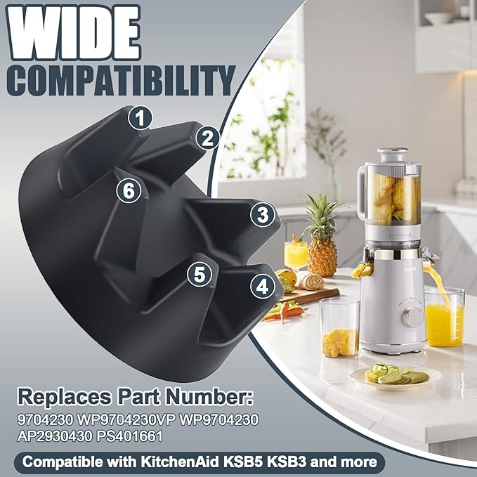 9704230 Blender Coupler with Spanner Wrench Kit, KitchenAid Blender Replacement Parts Compatible with KitchenAid KSB5WH, KSB5, KSB3 Models/Replaces WP9704230VP WP9704230, Easy to Install (5 Pack)