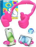 Christmas Stocking Stuffers for Teens Girls Women Cell Phone Holder: Thumbs Up Lazy Phone Holder for Desk Gifts for Adults Kids Teenager Wife Mom Funny White Elephant Useful Trendy Stuff Hot Pink