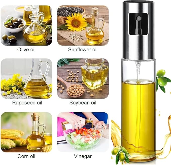 Oil Sprayer for Cooking, 100ml Olive Oil Sprayer Mister, Oil Spray Bottle for Kitchen, Portable Kitchen Gadget for Air Fryer, Baking, Salad, Grilling, Roasting,Olive Oil Dispenser