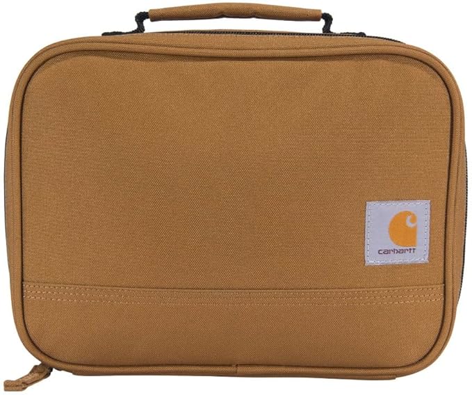 Carhartt Insulated Lunch Cooler For Men and Women, Fully Insulated Lunch Pale for Everyday Use, 4 Can (Brown)