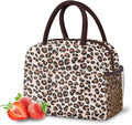 DALINDA Lunch Bag Women,Lunch Box Adult for Women Men Reusable Insulated Lunch Tote Bag,Leakproof Food Handbags Case High Capacity for Travel Work Picnic Beach,Leopard