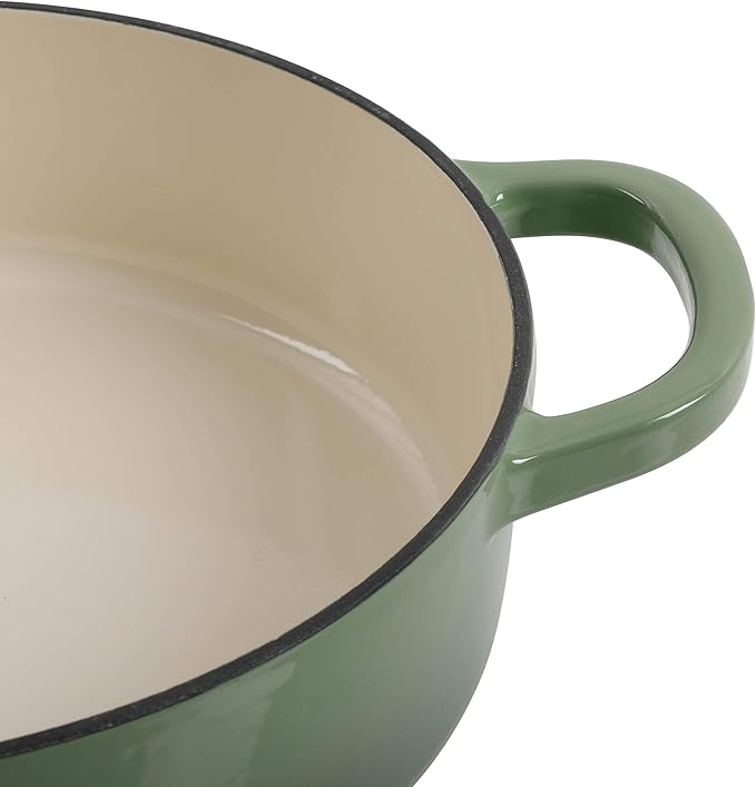 Crock Pot Artisan Enameled Cast Iron Braiser W/Lid, 5-Quart, Pistachio