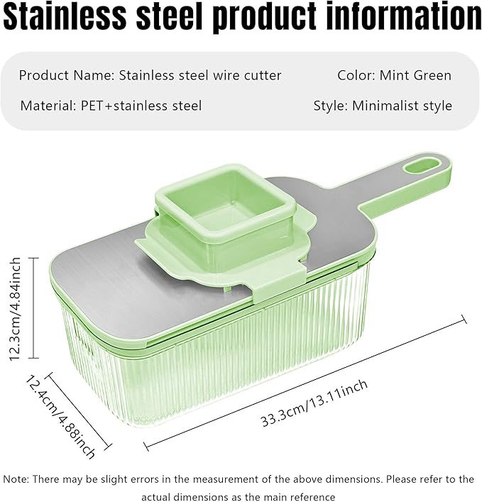 Multifunctional Mandoline food Slicer & Vegetable Chopper with Container – 6-in-1, mandolin, Cutter, Grater, Potato Slicer, Tomato Cutter, Cabbage Shredder & Fruit/Veggie Shredder -Safe & Easy to Use