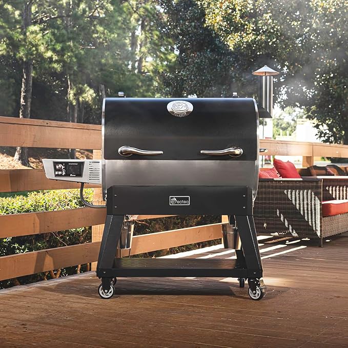 recteq Pellet Grill Smoker - Flagship 1600, Wood Pellet Smoker, BBQ Pellet Smokers, Wi-Fi Smart Grill, 1600 Sq. In. Cook Space, Pellet Smoker Grill, 40 lbs Hopper, 40 Hr Cooking, BBQ Master Bundle