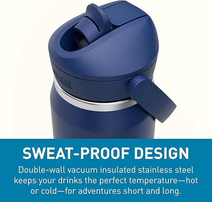 CamelBak Thrive Flip Straw Insulated Stainless Steel Water Bottle Navy, 25oz