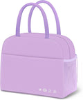 DALINDA Lunch Bag Lunch Box for Women Men Reusable Insulated Lunch Bags for Adults,Leakproof Cute Cooler Lunch Tote Bag, Large Capacity for Work Travel Picnic,Purple