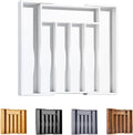 Bellsal White Silverware Organizer Kitchen Drawer Organizer Expandable Bamboo Utensil Holder Cutlery Tray for Kitchen Utensil and Flatware Bedroom Office