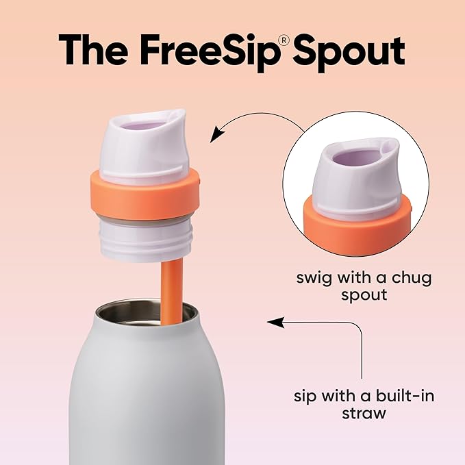 Owala FreeSip Twist Insulated Stainless Steel Water Bottle with Straw for Sports and Travel, BPA-Free, 24-oz, In Bloom