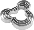 MrCookie Mouse Cookie Cutters for Kids,Stainless Steel Sandwiches Cutters Biscuit Molds for Kids, 5pcs Sturdy Cutters for Cookies,Sandwiches,Small to Large Size of 2.12'',2.56'',2.95'',3.34'',3.86''