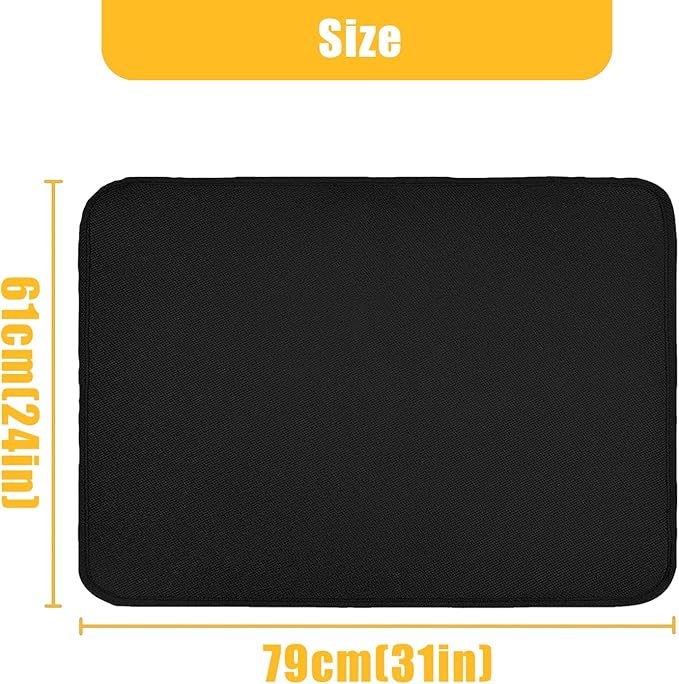 24" x 31" Rectangular Grill Mat, Fire Pit Mat Fireproof Under Grill Mat Oil-Proof Waterproof BBQ Pad for Outdoor Grill Accessories, Heat Resistant Protective Deck and Patio Mat Fire Resistant Pad