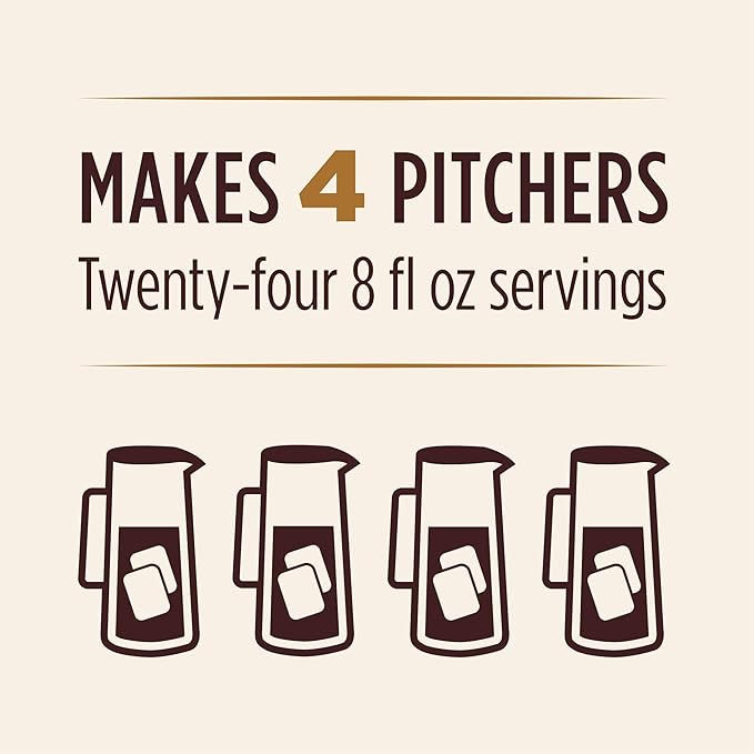 Don Francisco's Organic Cold Brew Coffee Pitcher Packs, 8 Count – Easy At-Home Prep – Smooth, Rich, Chocolate Notes – Medium-Dark Roast, 100% Arabica – Makes 4 Pitchers (24 Servings)
