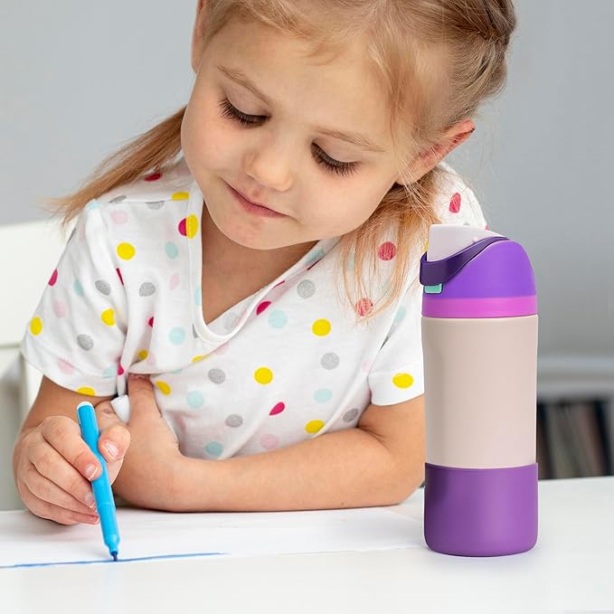 Silicone Boot for Owala 14/16 oz Water Bottle, Anti-Slip Protective Sleeve for Owala 12 oz Kids Tumbler, Boot Bottom Base fit Flip 14 oz Insulated Stainless-Steel Water Bottle (Glitter White)