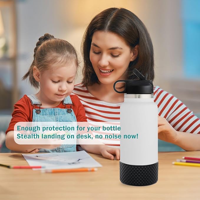 WK IEASON Protective Silicone Base Boot for Hydro Flask Mouth, Anti-Slip Silicone Sleeve Cover Bumper for Hydro Water Bottle Accessories -2.83inch Bottom Diameter