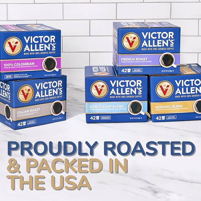 Victor Allen's Coffee Sweet and Salty Caramel Flavored Cappuccino, 12 Count, Single Serve Coffee Pods for Keurig K-Cup Brewers