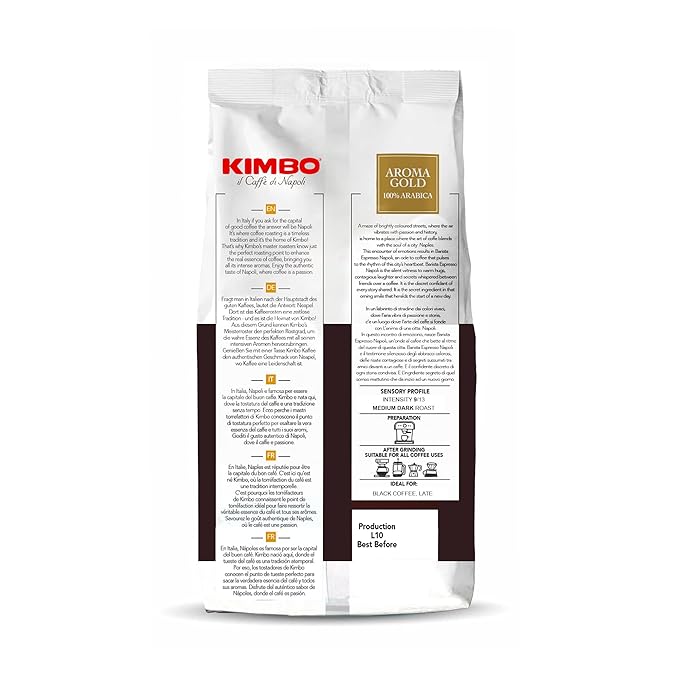 Kimbo Roasted Coffee Beans (Aroma Gold, 2.2 Pounds)