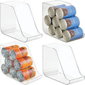mDesign Plastic Kitchen Storage Organizer Bins - 4 Pack, Clear