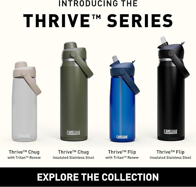 CamelBak Thrive Flip Straw Insulated Stainless Steel Water Bottle Sierra Red, 20oz