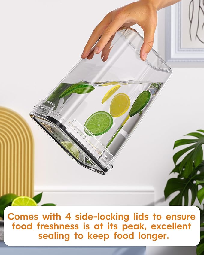 30 PCS Airtight Food Storage Containers with Lids, Kitchen Pantry Organization and Storage, BPA-Free Plastic Scale Food Canisters for Cereal, Flour, Sugar, Dry Food, Include Labels & Marker