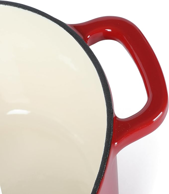 Martha Stewart Heart Shaped Enamel Cast Iron 2-Quart Dutch Oven - Red