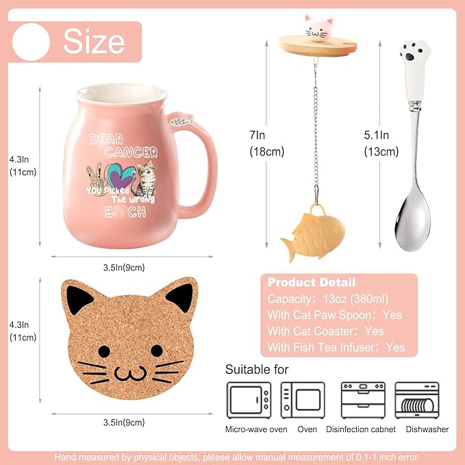 Gifts for People with Cancer Funny Mug Care Gift For Woman Get Well Gift for Women After Surgery Breast Cancers Gifts for Woman Thinking of You Presents for Womens Feel Better Present
