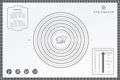 Silicone Mat, 24 x 36inch Extra Large Non-stick Pastry Baking Mat with Measurement, Resuable Thick Cookie Sheet Counter Mat, Dough Rolling Mat, Oven Liner, Fondant/Pie Crust Mat
