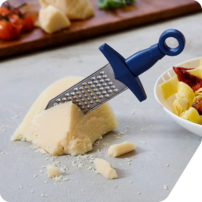 PELEG DESIGN Handheld Cheese Grater | Mini Cheese Grater Durable Rust-Proof Metal Sword-Shaped, For Cheese, Chocolate, Spices and More, Cute Kitchen Gift & Funny Kitchen Gadget (Gradiator)