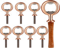 Metal Bottle Opener Kit Blank Bottle Opener Stainless Steel Open Inserts Hardware for Wedding Wine Party DIY Project Craft Wood Turning(Bronze,7 Pieces)