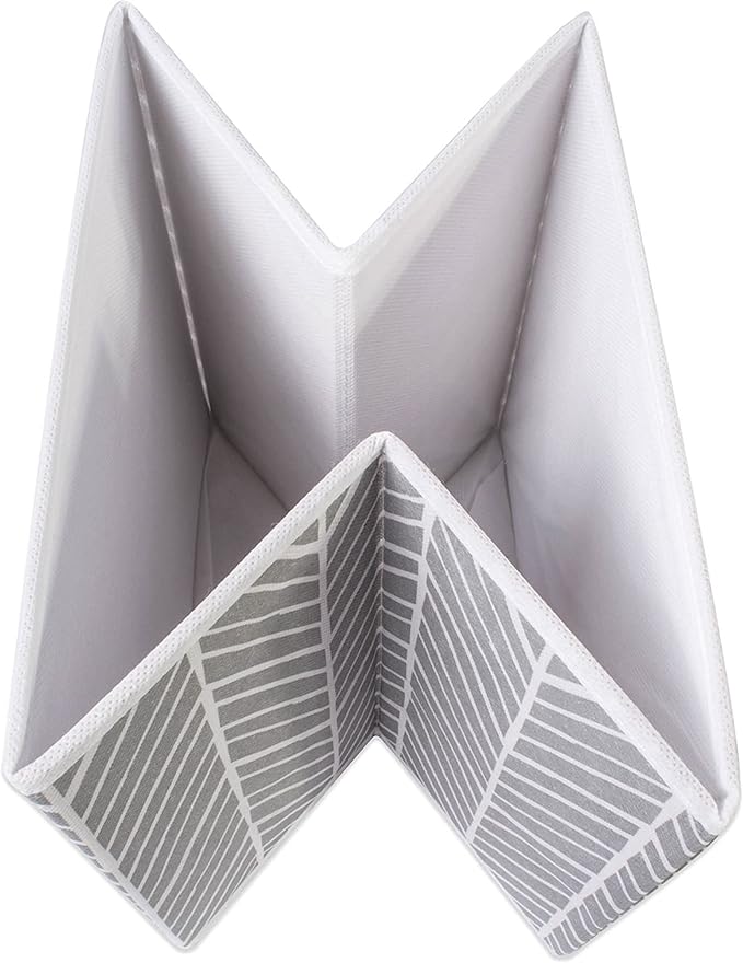 DII Non Woven Storage Collection Polyester Herringbone Bin, Small Set of 2, Gray, 2 Piece