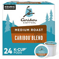 Caribou Coffee Keurig Single-Serve K-Cup Pods, Caribou Blend Medium Roast Coffee, 24 Count