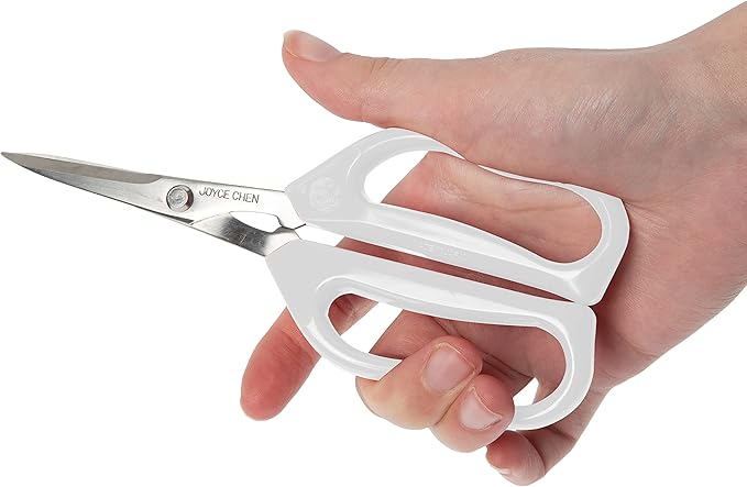 Joyce Chen Original Unlimited Kitchen Scissors All Purpose Kitchen Shears With Comfortable Handles, White, 2 Pack