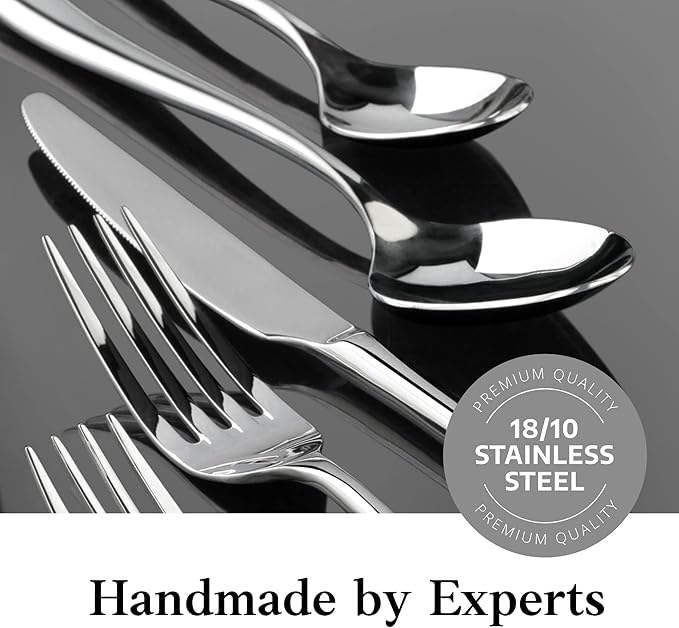 Artaste Rain II Forged 18/10 Stainless Steel (Black (Service for 4), (Flatware 20-Piece Set))