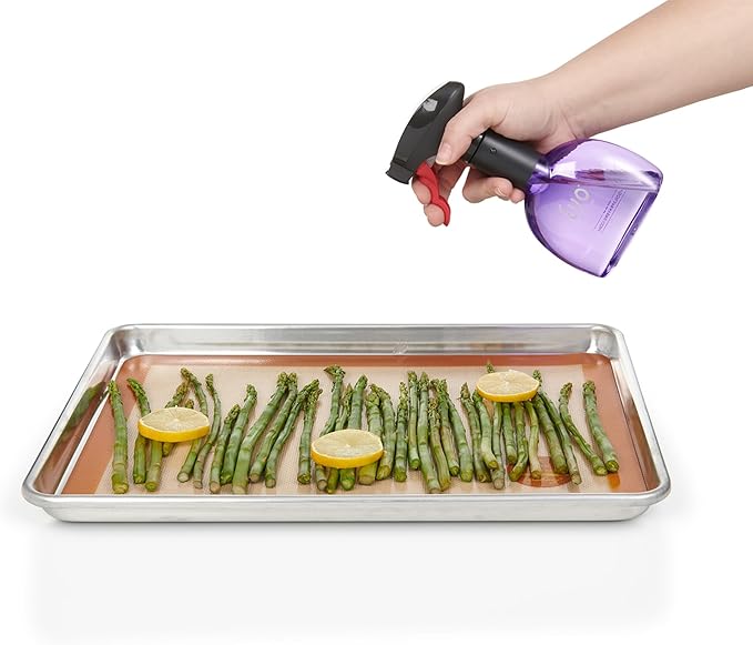 Evo Oil Sprayer Minis, Non-Aerosol for Olive, Cooking Oils, and Vinegars, Purple, 8-Ounce Capacity, Set of 2