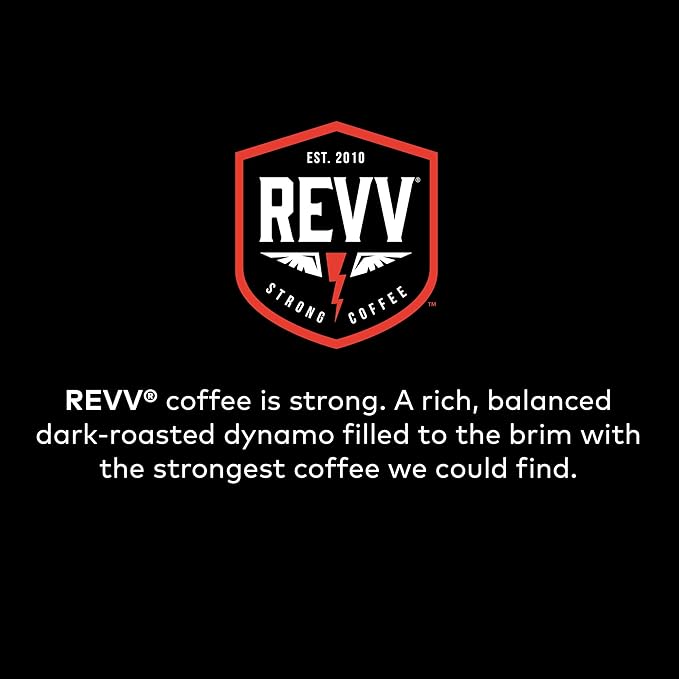 REVV Afterburner, Single-Serve Keurig K-Cup Pods, Dark Roast Coffee Pods, 96 Count