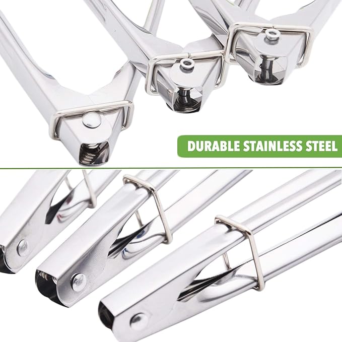 Mini Tongs with Silicone Tips 7-Inch Small Serving Tongs, Set of 3 (Black White Gray)