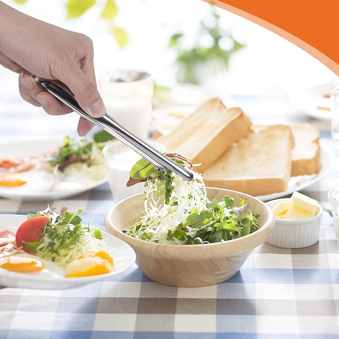 Serving Tongs Kitchen Tongs,Buffet Tongs, Stainless Steel Food Tong Serving Tong,small tongs 8 Pack(Sliver 7 Inch)