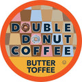 Double Donut Coffee Flavored Coffee Pods,Butter Toffee Coffee, Single Serve Medium Roast Coffee for Keurig K Cups Brewers, 24 Count