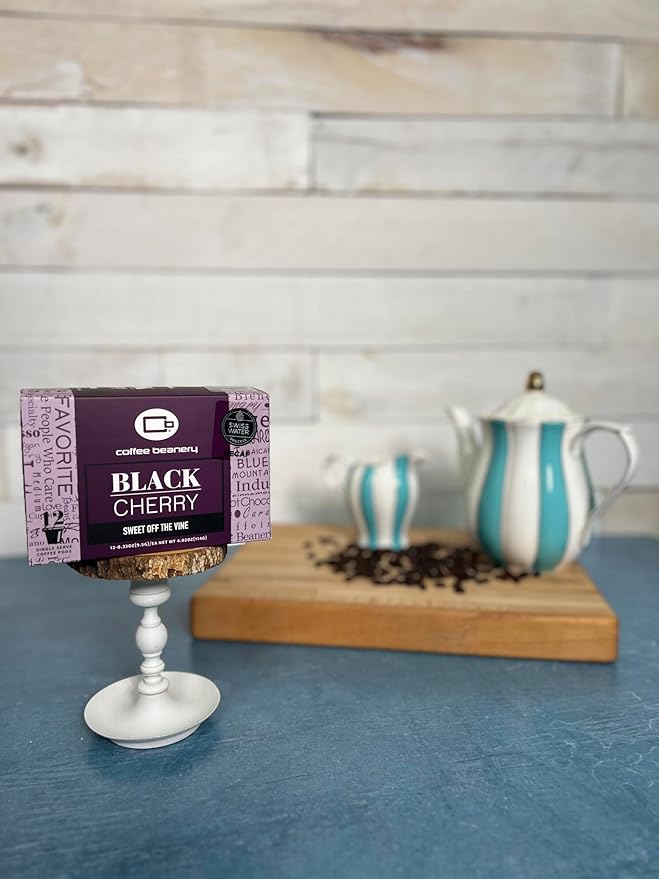 Black Cherry Decaf Coffee Pods by Coffee Beanery | 12ct Medium Roast Arbica Coffee