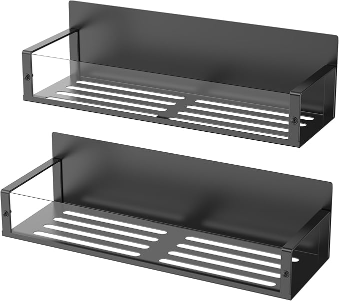 2 Pack Magnetic Spice Storage Rack Organizer for Refrigerator and Oven, Clear Fridge Organizers and Storage