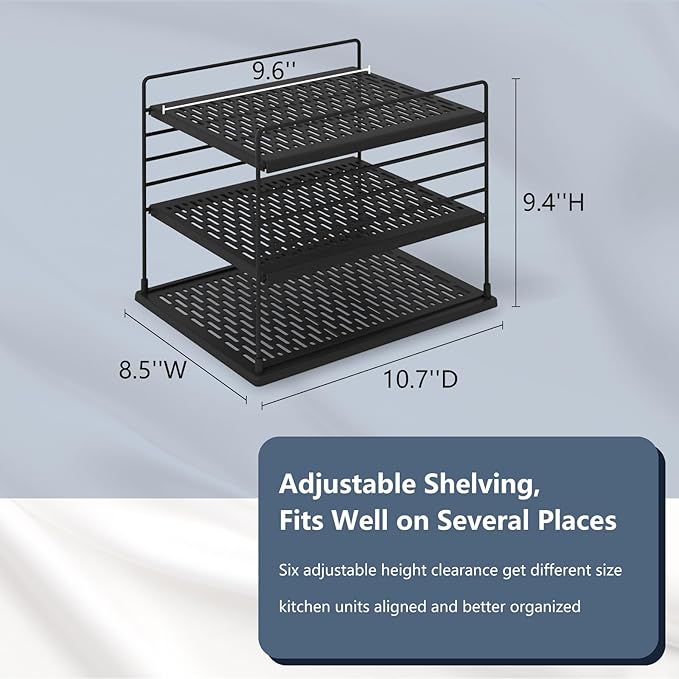 Pantry Organizer- Divided Compartment Holder for Aluminum Foil, Wraps & Baggie Boxes, Upgraded Shelf Storage
