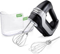 Hamilton Beach Professional 5-Speed Electric Hand Mixer with High-Performance DC Motor, Slow Start, Snap-On Storage Case, Stainless Steel Beaters & Whisk, Black (62651)