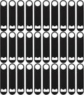 30 Pcs Flat Bottle Opener 7 Inch Black Stainless Steel Beer bottle Openers Heavy Duty Bar Blade Solid Bottle Cap Opener Funny Bartender Bottle Opener for Kitchen Restaurant Party Supplies