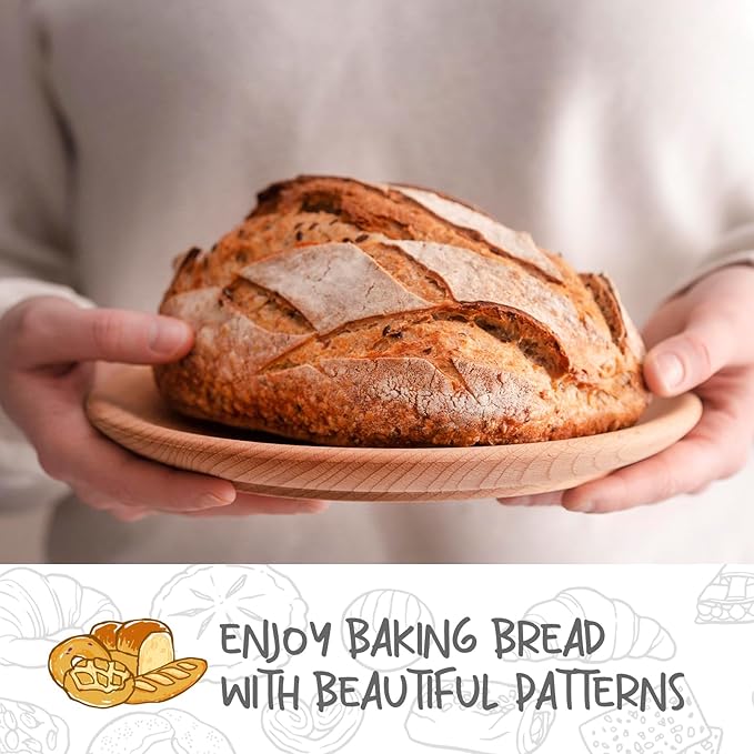 Bread Proofing Baskets Set of 2 12 inch Round Dough Proofing Bowls w/Liners Perfect for Home Sourdough Bakers Baking