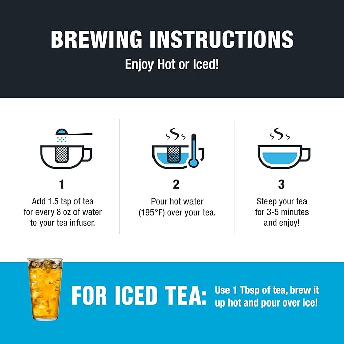 Tiesta Tea Passion Berry Jolt, Premium Loose Leaf, Classic Black Tea Blends, Raspberry Passion Fruit Black Tea, High-Caffeine, Hot or Iced Brews Up to 25 Cups, 1.5 Ounce Resealable Pouch